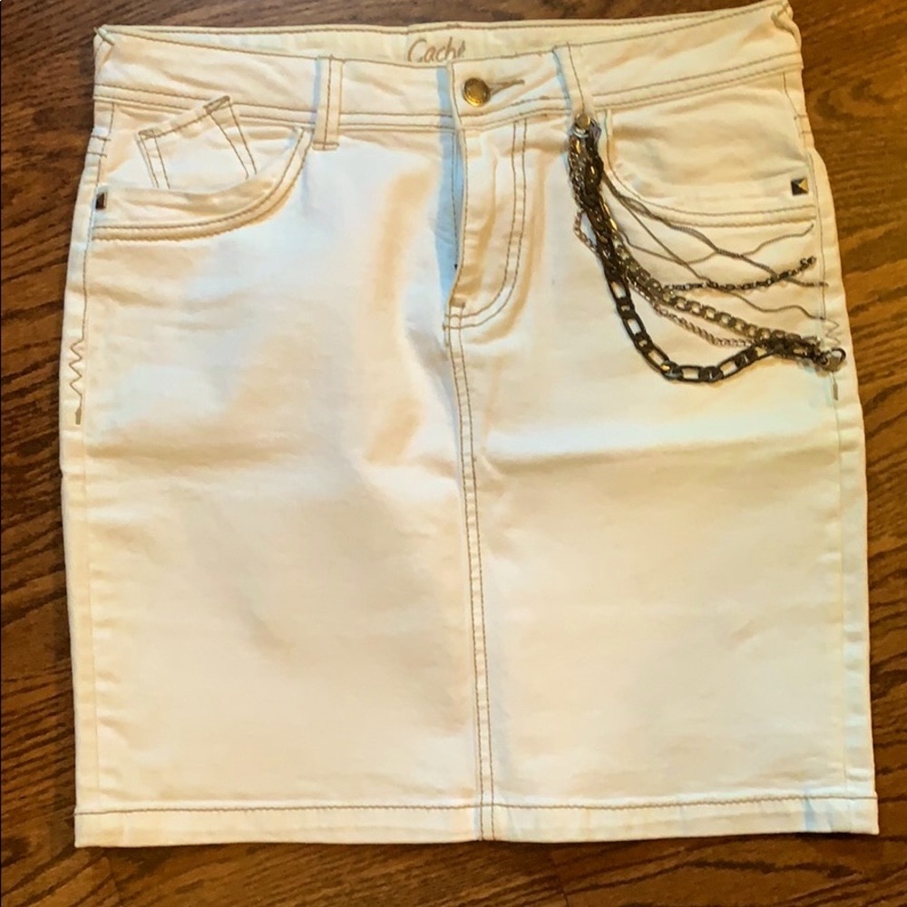 Cache denim skirt